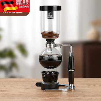 Tuojin siphon pot coffee pot set siphon coffee distiller household small tea and coffee all-in-one machine tool 3 servings black handle free