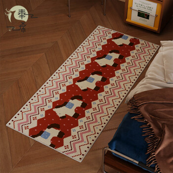 Fengxi japan imported high-end customized 2026 new year of the horse bedside carpet bedroom high-end sense pony new year living room mat 70*160cm b
