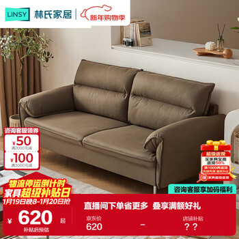 Lin's home fabric sofa living room small apartment double sofa rental room straight tbs996