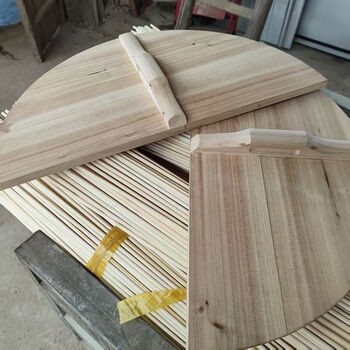 Fantasy log half-open pot cover and cylinder cover, fir solid wood water tank large cover, semi-circular double-open traditional craft, glue-free production, 64 cm double-open single beam