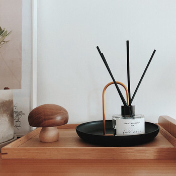 Yusenyi nordic portable tray living room porch key sundries desktop cosmetics storage tray portable snack fruit tray creative black