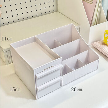 Fantasy storage box drawer-type pen holder stationery organizer storage rack office storage box basic multi-functional storage box white