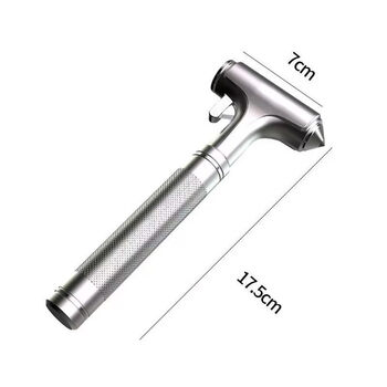 Workhorse safety hammer fire inspection and acceptance special escape hammer tempered glass door school hotel workshop emergency window breaker km45 (metal tungsten steel safety hammer) silver