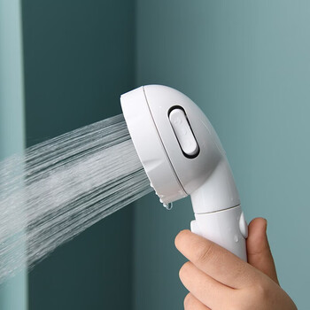 Home katei story japanese powerful supercharged shower head three-speed adjustable solar shower handheld universal shower head white