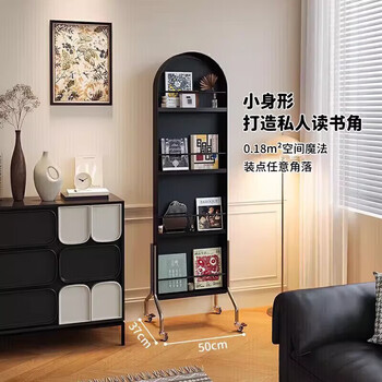 Millennium washington removable mirror full-length mirror ancient style storage magazine rack floor-standing book and newspaper storage rack rotating dressing mirror black