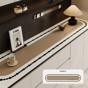 Ultra-luxury sideboard table mat, shoe cabinet, tv counter top protection mat cover, simple dining table, high-grade anti-dirty leather tablecloth, maishi c (upgraded anti-slip bottom). customized, contact customer service for price change (non-refundable)