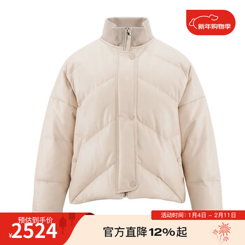 My teno martinu 2025 new model stand collar zipper short sheepskin down jacket white goose down warm jacket fashionable and versatile mituo m 38