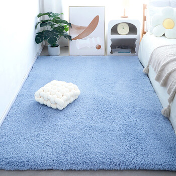 Fantasy winter bedroom carpet thickened bedside blanket living room coffee table blanket cloakroom floor mat room under bed plush mat beige 100x160cm