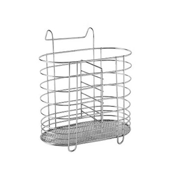 Shantou lincun stainless steel chopstick storage box kitchen chopstick cage wall-mounted chopstick cage household knife spoon chopstick tube storage rack round ordinary style