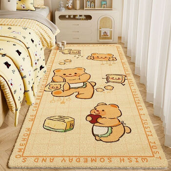 Fantasy bedroom bedside carpet long foot mat plush floor mat girls room bedside blanket velvet yy5134 140x200cm