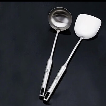 Yusenyi oqo oukeou stainless steel spatula steel spatula kitchen household high temperature cooking spatula 610001 bamboo spoon 610003