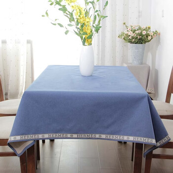 Zhong zhanggui nordic cotton and linen waterproof and sunproof outdoor courtyard square household tablecloth thickened coffee table cloth simple tablecloth khaki 130cm square tablecloth