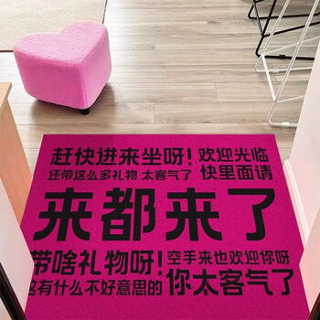 Fantasy door floor mat entrance door mat courtyard welcome welcome carpet entrance door mat dopamine is coming horizontal panel wire loop 40x60cm