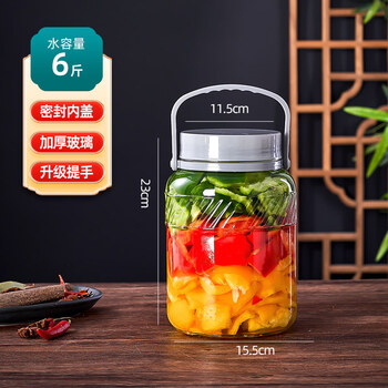 Tuojin imported quality glass sealed jar storage bottle from germany, grains, nuts, pickle jar, pickle jar, pickle pickle, pickled duck, 6 catties thickened glass jar