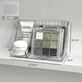 Yusenyi bathroom mirror cabinet storage box wall-mounted makeup remover cotton swab box face towel organizer box transparent cosmetics storage rack divided rack strong and will not fall