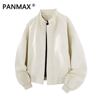 Panmax new stand collar bomber jacket fashionable men's casual versatile handsome jacket new trendy jacket off-white m recommended 90-115 catties