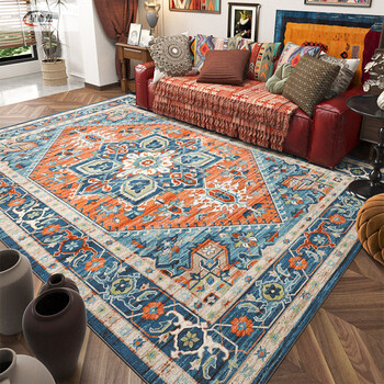 Xinjinngle american retro bohemian carpet living room 2025 new ethnic style persian bedside blanket for studio use baroque ethnic style k2 180 250 cm