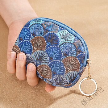 Fancychic korean style short coin purse women's mini key bag card holder coin bag fashionable small clutch bag blue