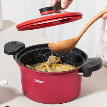 Debo sophie kos second generation micro pressure cooker household multifunctional induction cooker pressure cooker soup debo sophie kos second generation medical stone coating red 3.5l refined iron dep-ds298-22