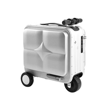 Xiaomi (mi) 3c certified 16-inch electric luggage suitcase for cycling and transportation, can seat children and adults, sunny all-in-one model, shenghui silver + can be boarded, one battery, battery life 16km