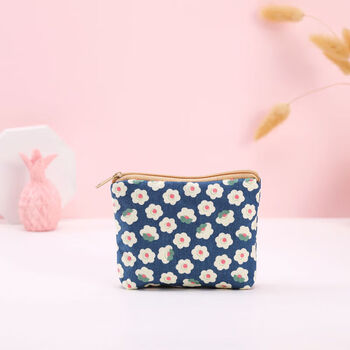 Yunluo card bag girls coin purse female headphone bag coin key bag mask lipstick data cable storage small cloth bag floral no. 14