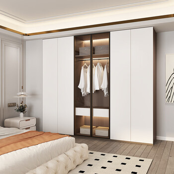 Yusenyi gold medal wardrobe whole house customized wardrobe home bedroom cloakroom small apartment cabinet furniture customized walk-in cabinet gold medal wardrobe customized prepaid door cabinet installation