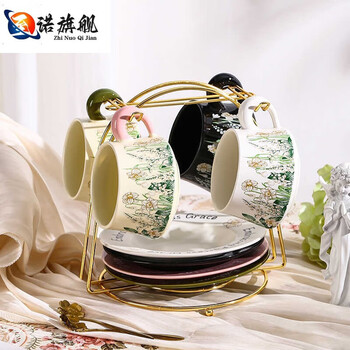 Tuojin jingdezhen craft ceramic coffee cup set exquisite afternoon tea household cup tea jasmine