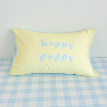 Sanqihu design 60s long staple cotton pillowcase single pillow cover cream style cute puppy cotton alphabet west highland park envelope pillowcase single single 48cmx74cm