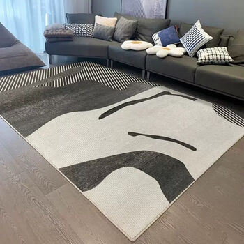 Fantasy carpet living room nordic light luxury high-end sofa coffee table carpet modern simple gray bedroom home floor mat large area shiyi-story 160 cm * 230 cm (high-quality crystal velvet)