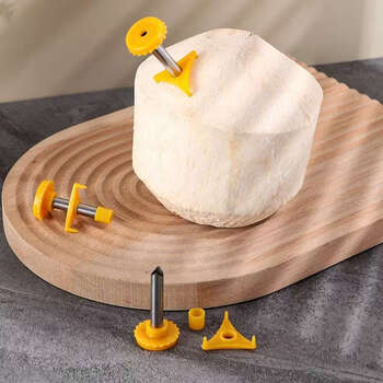 Yusenyi coconut green opener mini coconut drilling tool fruit store quickly opens coconut shell knife cutting hole coconut hole opener new product/orange head 3 pack