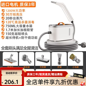 Dibos steam cleaner multifunctional all-in-one home kitchen oil fume high temperature and high pressure home appliance cleaning machine package 2 (imported motor warranty 3 years)