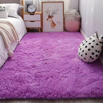 Fantasy carpet bedroom full living room bedside carpet tatami bay window mat room princess pink cute floor mat purple 120x160.2cm