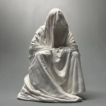 Fantasy ghost wizard death robe desktop creative plaster sculpture diffuser stone ornaments retro niche weird party gift wizard robe x1