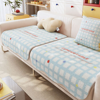 Fantasy special-shaped plush sofa cushion leather sofa seat cushion warm cover cloth dachshund puppy + three waves imitation rabbit down 70x120cm small two people