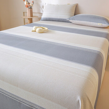 Tang-style french jacquard pure cotton old coarse cloth bed sheet single piece 100 cotton tatami linen quilt three-piece set nordic scenery three-piece bed sheet set 245x265cm bed sheet + pillowcase pair