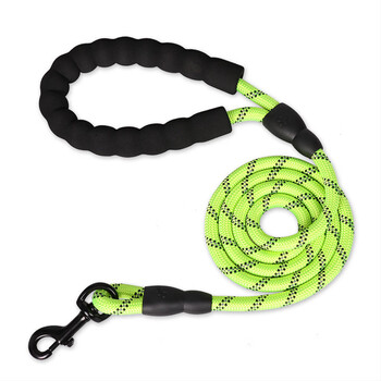 Miaopule dog rope teddy bichon pomeranian small dog chain medium dog reflective rope golden retriever dog leash light green 1.5 meters thick 1.0cm