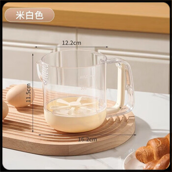 He jiagong egg beater electric rice washing egg beater household small filter multi-function egg mixer mixer for rice washing and rice washing milky white (manual spring press)