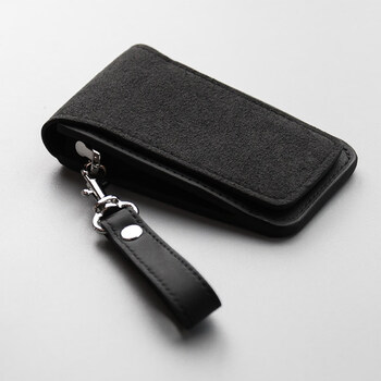 Osculate car key case genuine leather case alcantara suede suitable for audi benz volkswagen general car personalized snap key case (for cars)