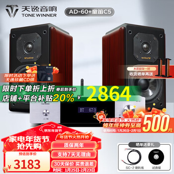 Tianyi (winner) ad-60 class a and b mini hifi amplifier connected to bluetooth 5.0 home theater multi-function amplifier wireless digital broadcast fever amplifier audio set ad-60 + child flute c5