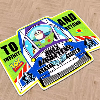 Yusenyi toy story creative carpet living room buzz lightyear carpet cartoon thickened bedside bay window mat buzz lightyear spaceship 100 pieces