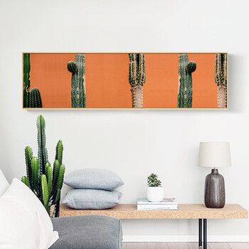 Fantasy, intoxicating autumn, modern and simple nordic four seasons hanging painting, autumn landscape photography style bedside bedroom horizontal decorative painting, type a, high-quality texture picture (hd giclée quality) 100x30cm, obsidian black, aluminum alloy frame