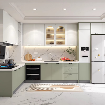 Yusenyi kitchen cabinet kitchen cabinet integrated cabinet home kitchen stove cabinet integrated quartz stone countertop customized 1 meter base cabinet 1 meter countertop (d012/d013/d014) 0