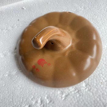 Tuojin jingdezhen craft ceramic casserole aista red lid single lid universal accessories cover household stew pot yellow orange khaki diameter 13.8 cm 0cm