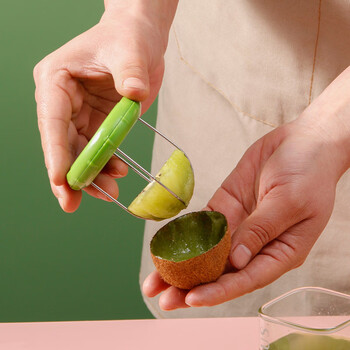 Pupan kiwi fruit peeling and meat scooping tool, kiwi fruit peeling and dividing tool, non-stick water peeling kiwi fruit spoon