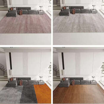 Yusen yi color orange carpet living room premium sofa coffee table carpet bedroom floor mat home no-wash no-care commercial initial + gray green 120x160cm