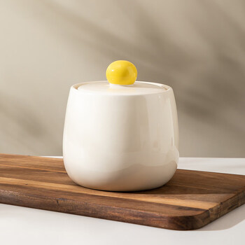 Tuojin jingdezhen quality ceramic stew pot water-proof household soup pot with lid, earthen pot steamed egg custard, special bowl for soup pot, single cream stew pot_huang