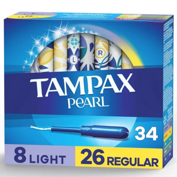 1tampax pearl catheter tampons mixed pack non-leaking menstrual sanitary napkins 96 count upgraded version 8 low flow + 26 normal flow