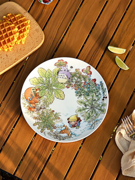 Noritake (noritake) japan noritake ghibli totoro miyazaki hayao my neighbor totoro dinner plate flat plate dessert plate joint tableware 1-2 months plate (original gift box)