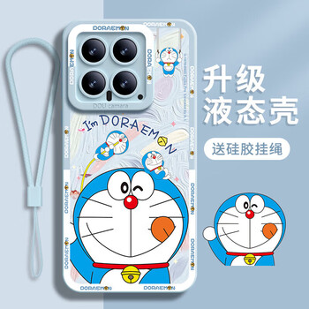 Flash doraemon suitable for xiaomi 14ultra mobile phone case 15pro new utrla lens all-inclusive 12 special yuanfeng blue tongue tinkerbell upgraded liquid silicone xiaomi 14ultra
