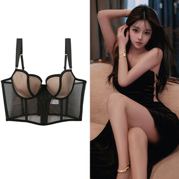 Victoria palace sexy underwear gathers up secondary breasts, prevents sagging, thin section, push up big breasts, shows small hot girls wear bras, women's bra black bra s recommended 65c/70ab